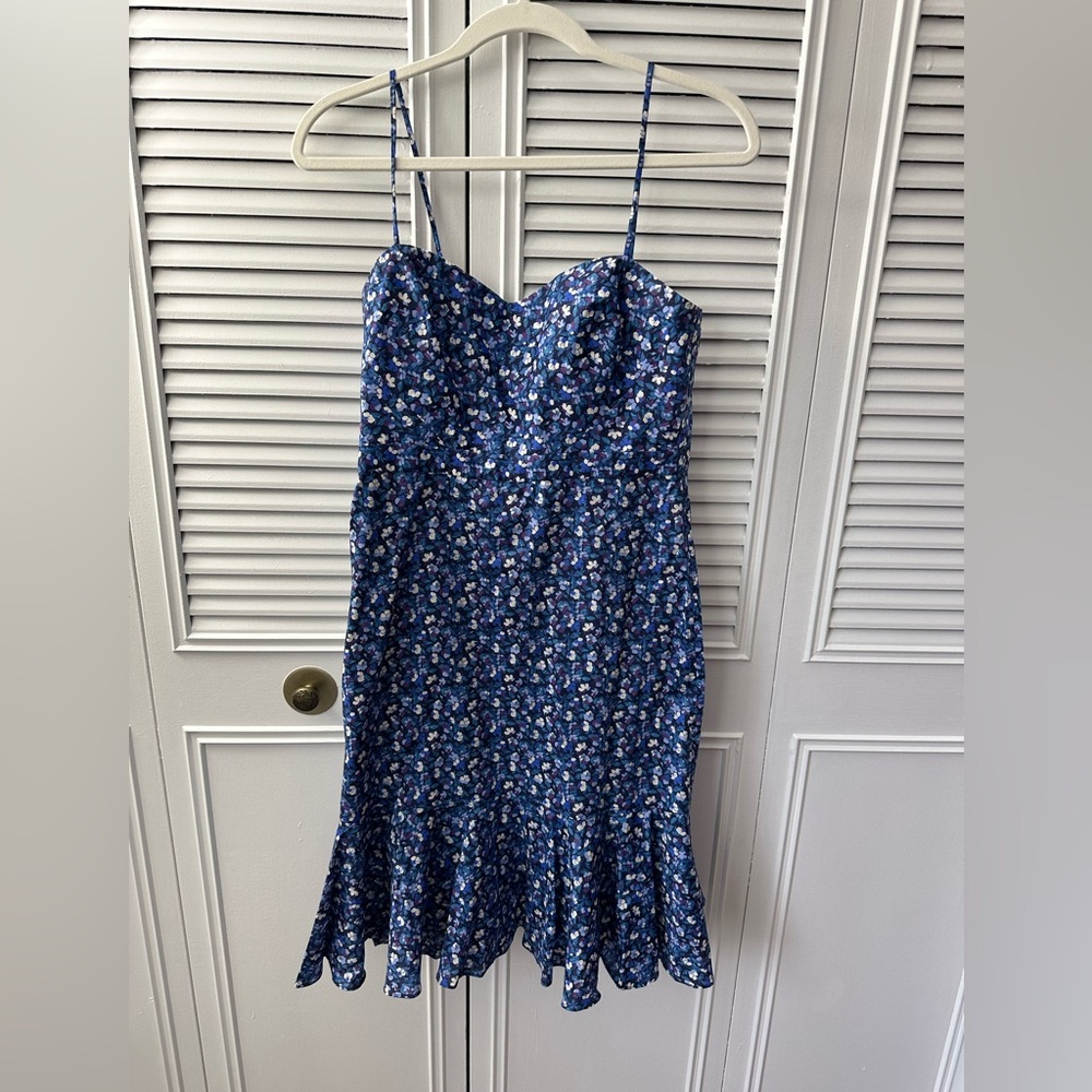 J crew Liberty Print Petite (6) LIKE NEW Blue floral